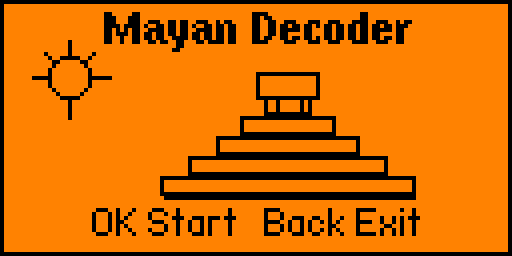 Pantalla inicial de Mayan Decoder