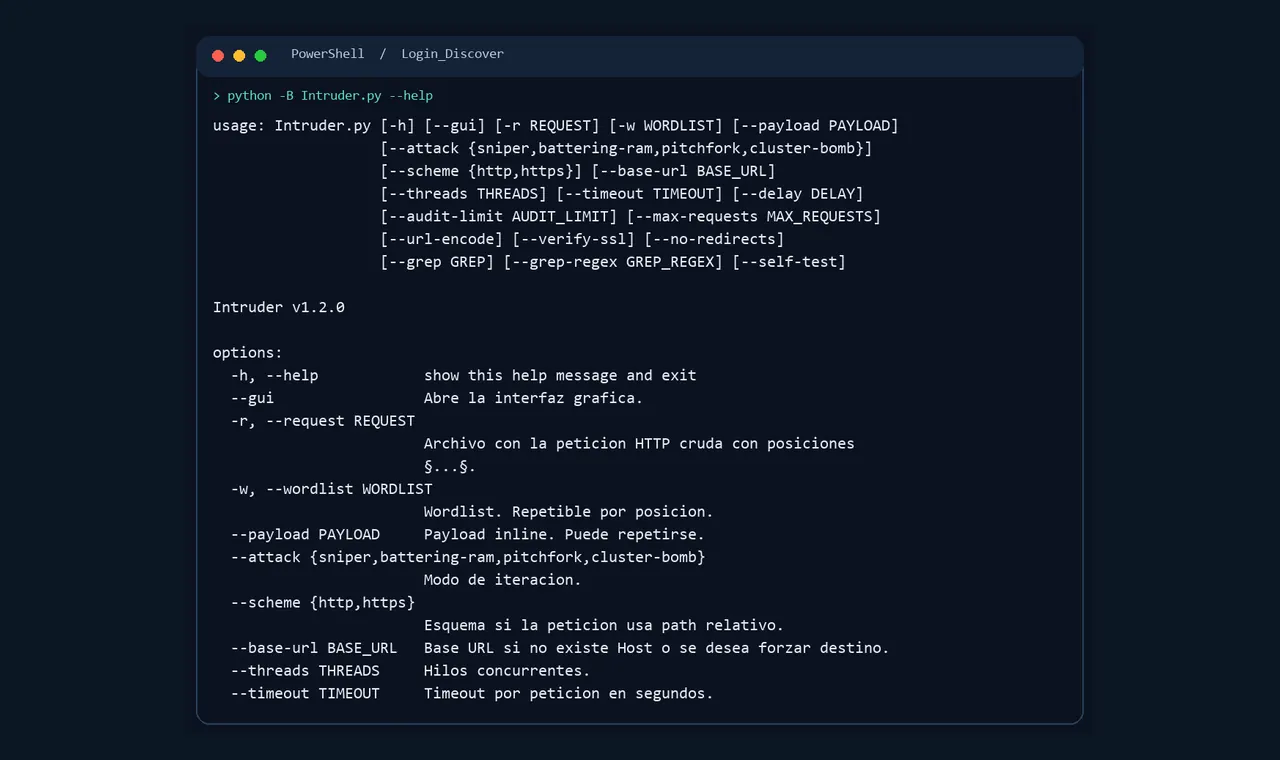 Ayuda real de la CLI Intruder para formularios HTTP
